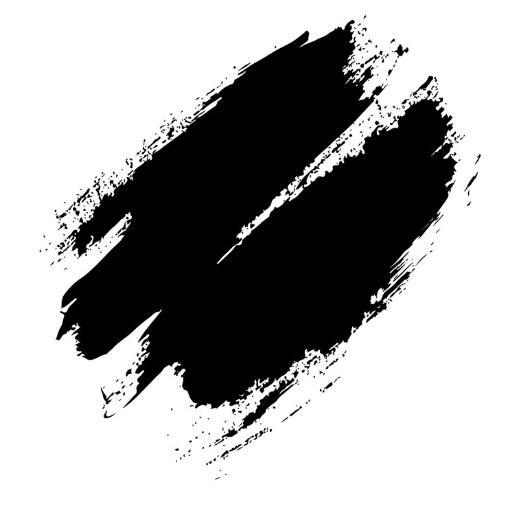 Vecteur de traits de pinceau grunge noir