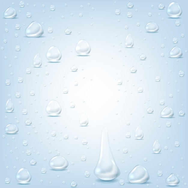 Vecteur transparent gouttes d'eau goutte d'eau propre condensation condensation de douche à vapeur