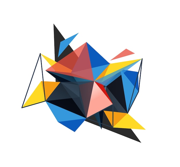 Vecteur triangle abstrait concept low poly