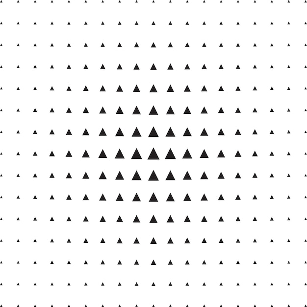 vecteur triangle noir à demi-ton sur fond blanc