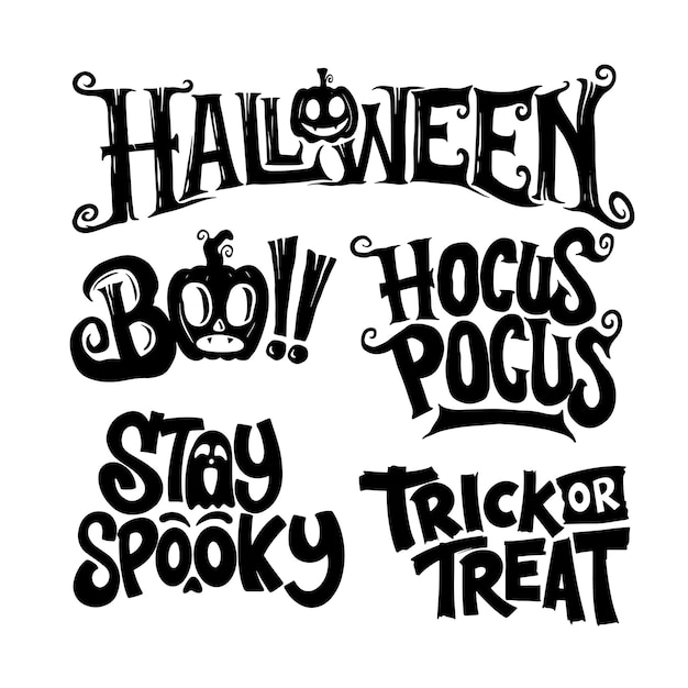 Vecteur de typographie d'Halloween