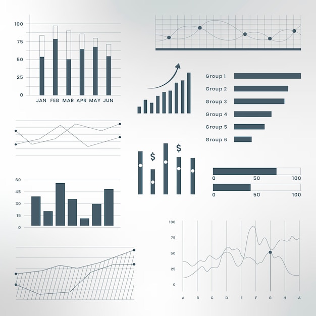 Vecteur De Vecteur De Tableau De Bord D'analyse De Données Marketing