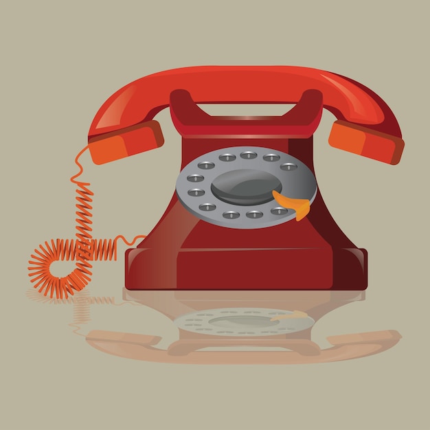 vecteur vintage téléphone à la maison 02