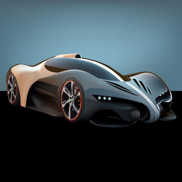 Vecteur de voiture concept moderne réaliste