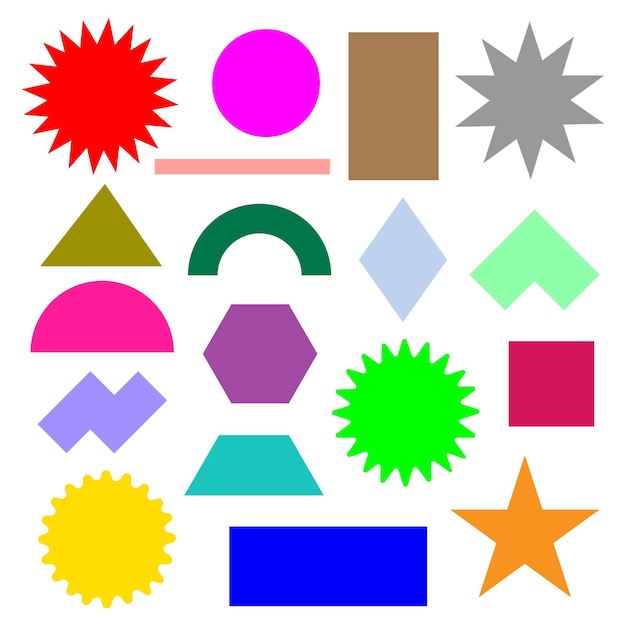 Vecteurs de différents types de formes