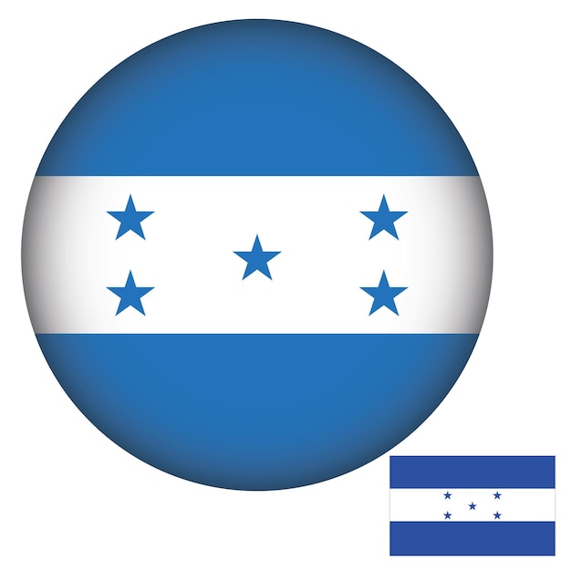 Vecteur vecteurs de forme ronde du drapeau du honduras