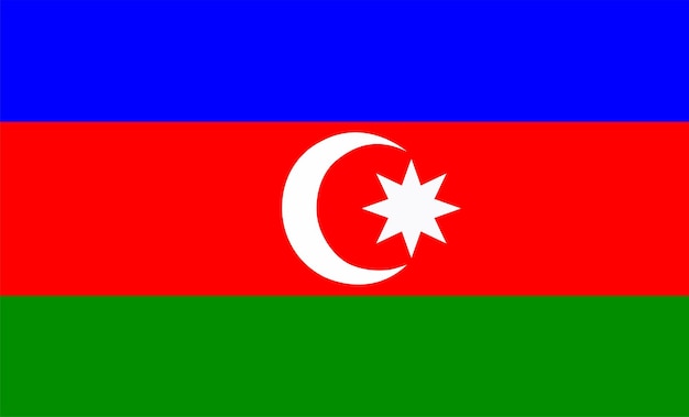 Vecteur vecteurs d'illustration de conception de drapeau d'azerbaïdjan