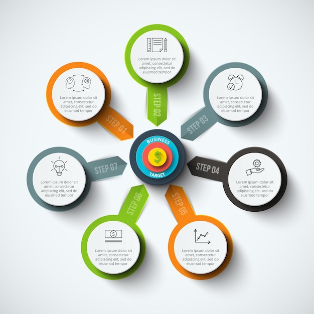 Vecteur vecteurs d'infographies de cycle