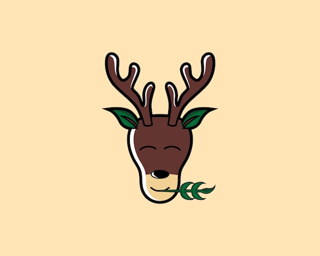 Vecteur vecteurs de logo de mascotte de cerf mignon