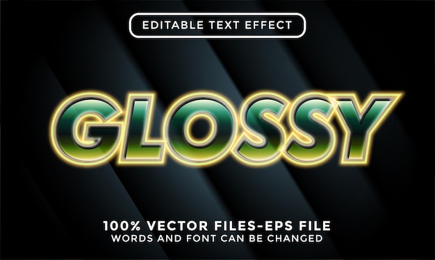 Vecteurs premium d'effets de texte modifiables brillants