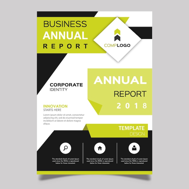 Vector 2018 Designs de rapports annuels
