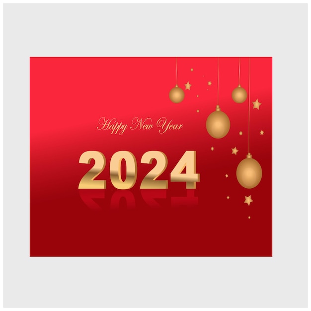 Conception de fond de bonne année 2024. carte de voeux, bannière, affiche.  illustration vectorielle. 22506386 Art vectoriel chez Vecteezy