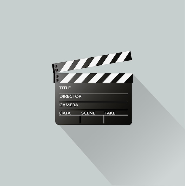 Vector 3d Réaliste Ouvert Film Film Clapboard Icon Set Closeup Isolé Sur Fond Transparent