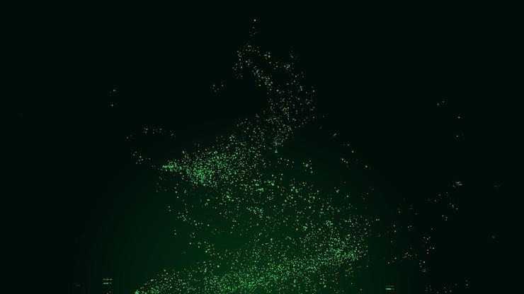 Vecteur vector abstrait particules de vortex d'arrière-plan onde dynamique dans l'explosion trou de ver poussière d'étoile scintillante