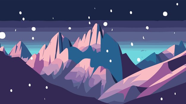 Vector basé sur l'illustration d'une scène de montagne