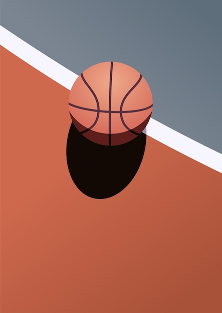 Vector de basket-ball sur le terrain
