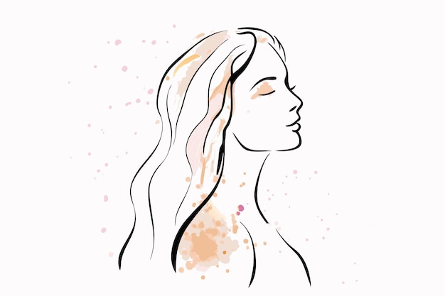 Vector de belle femme sur fond blanc