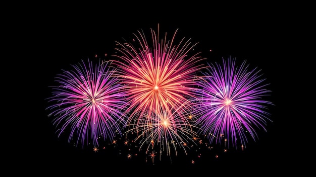 Vector bonne année feux d'artifice