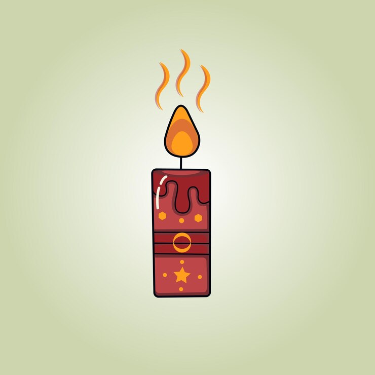 Vecteur vector de bougie rouge illustration artistique gratuite