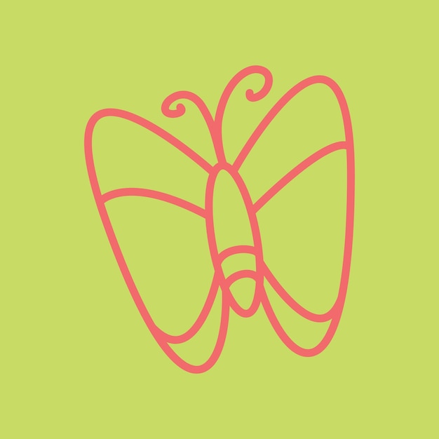 Vector Butterfly Conceptuel Simple, Icône Colorée. Logo. Illustration Vectorielle