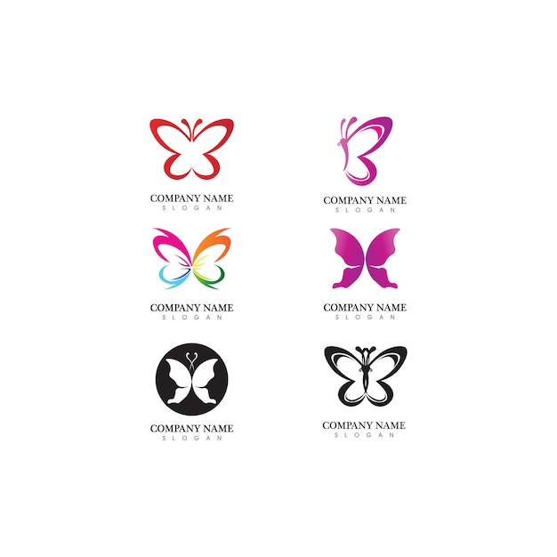 Vector Butterfly Conceptuel Simple, Icône Colorée. Logo. Illustration Vectorielle