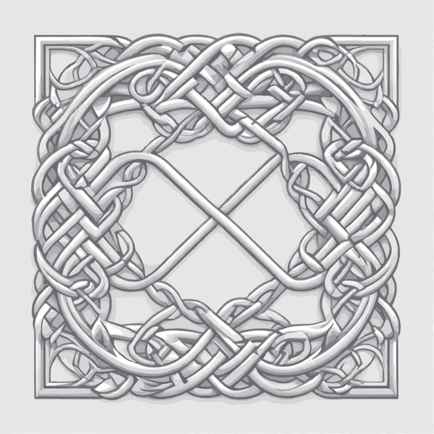 Vecteur vector de cadre de nœud celtique sur un fond blanc