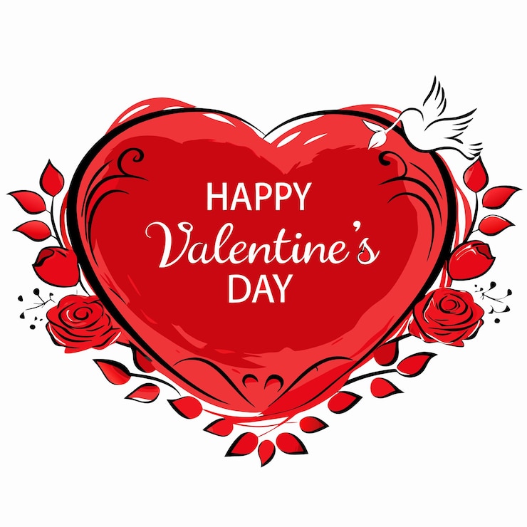 Vecteur vector de carte de vœux pour la saint-valentin