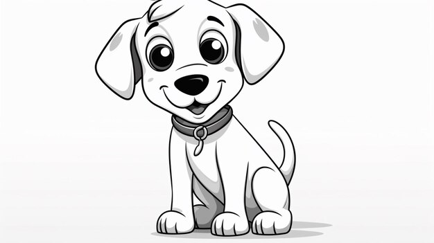 Vector De Clipart De Chien Sur Un Fond Blanc