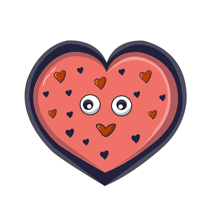 Vecteur vector de cœur rouge mignon illustration artistique gratuite