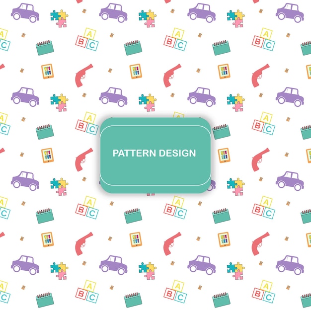 Vecteur vector coloré et mignon pour les enfants doodle design de motif d'arrière-plan