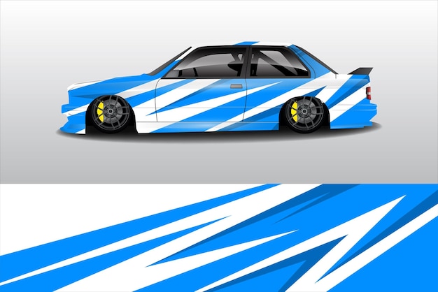 Vector de conception d'autocollant de ligne abstraite graphique de course de fond kit de conception pour voiture de course de véhicule