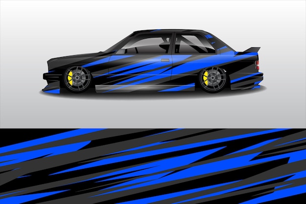 Vecteur vector de conception d'autocollant de ligne abstraite graphique de course de fond kit de conception pour voiture de course de véhicule
