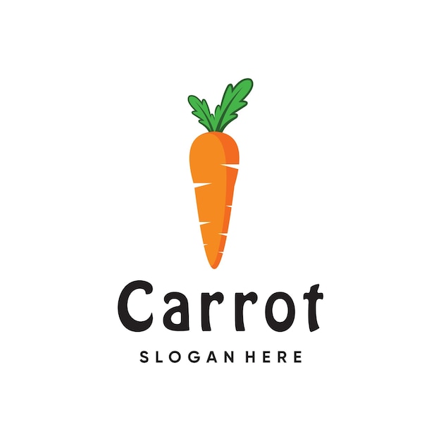 Vector de conception de logo de carotte avec un concept créatif simple