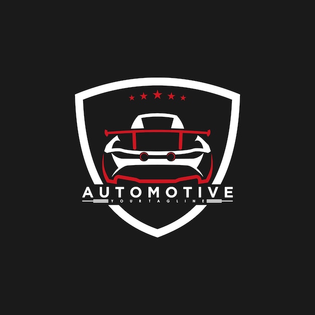 Vector de conception de logo de voiture avec concept d'illustration premium