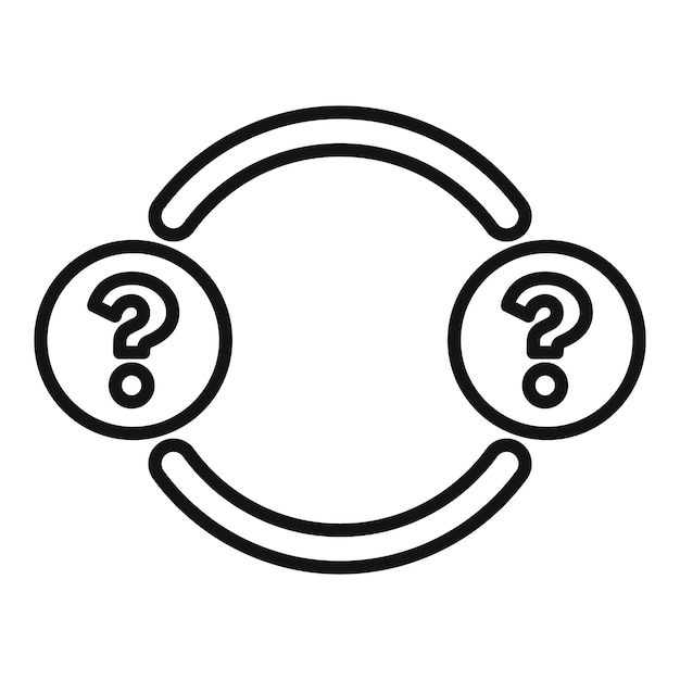 Vector de contour de l'icône de l'anneau de choix Ambiguïté du signe de la figure
