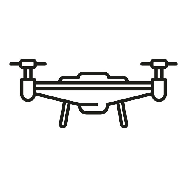 Vector de contour d'icône de drone jouet vidéo caméra espion Ai