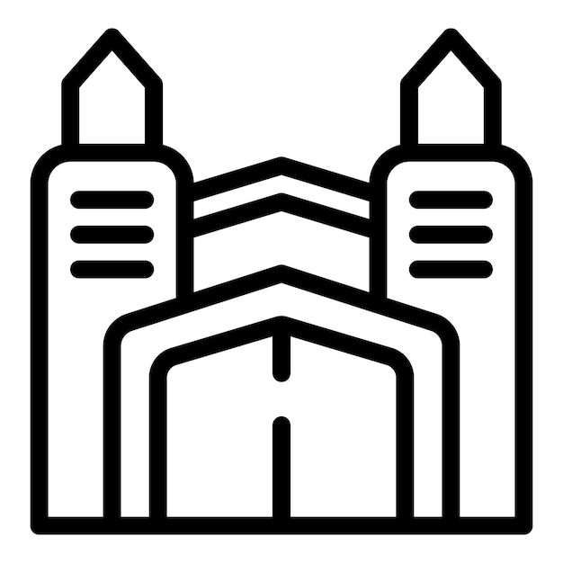 Vecteur vector de contour de l'icône du château ancien tour de la ville de lisbonne