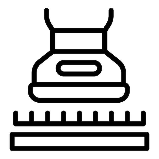 Vecteur vector de contour de l'icône de la machine de polissage du sol véhicule de surface sanitaire