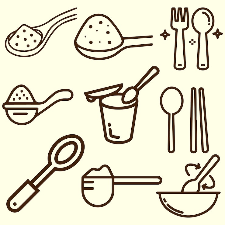Vecteur vector de cuillère pour les éléments de cuisine