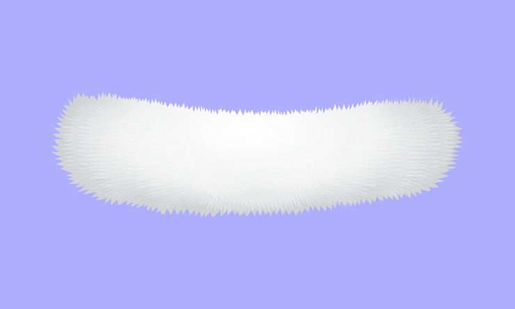 Vecteur vector design d'arrière-plan à la mode en forme blanche bouclée et moelleuse