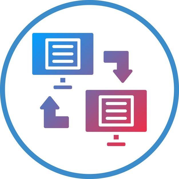 Vecteur vector design data transfer icon style