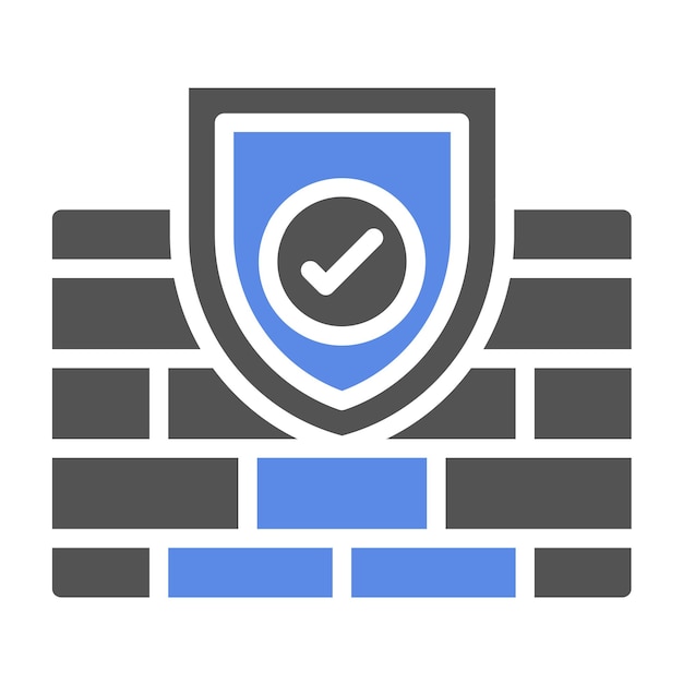 Vector Design Firewall Vérifiez le style de l'icône