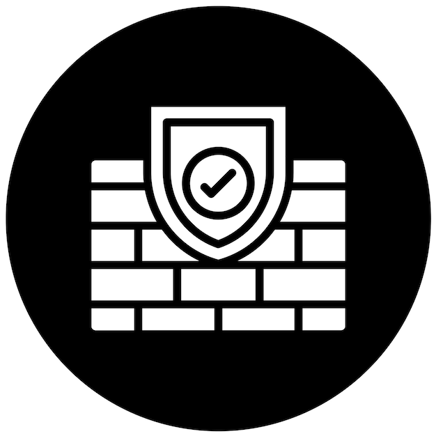Vector Design Firewall Vérifiez le style de l'icône