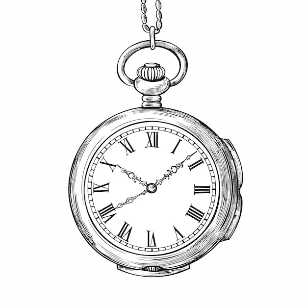 Vecteur vector_design_hand_drawn_pocket_watches