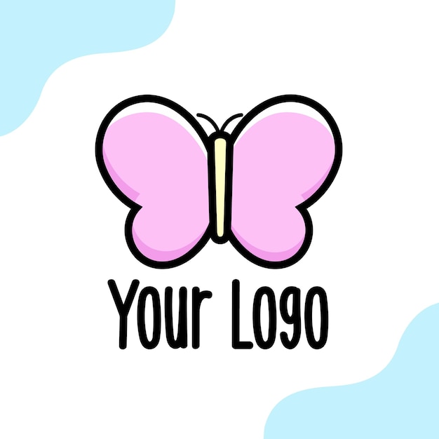 Vector de design de logo à papillon