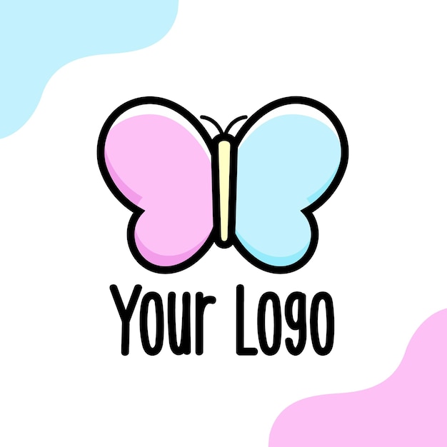 Vector de design de logo à papillon