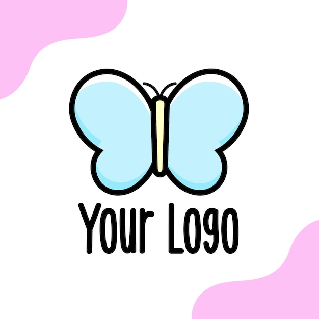 Vector de design de logo à papillon