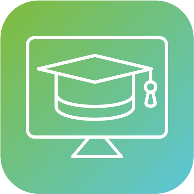 Vecteur vector design online graduation icon style