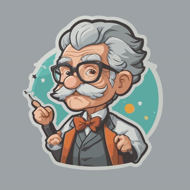 Vecteur vector de dessin animé du professeur