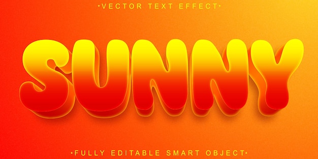 Vector de dessin animé entièrement modifiable Effet de texte d'objet intelligent